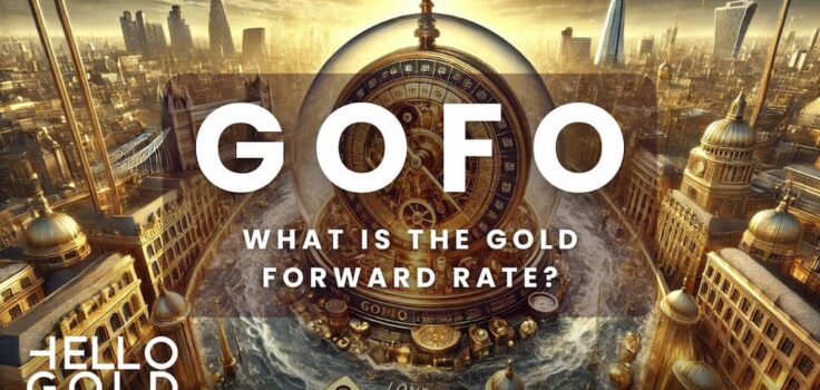 An artistic representation of London as the center of a vast, golden river system symbolizing the global gold market, with an ancient and mystical GOFO tide gauge at the heart of the golden Thames.